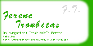 ferenc trombitas business card